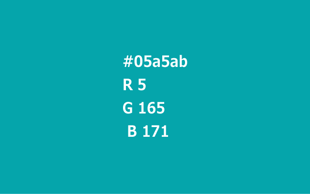 カラーコード#05a5abのイメージ画像